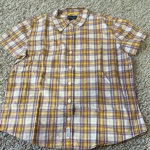 Abercrombie & Fitch Vintage Yellow and Blue Plaid Shirt